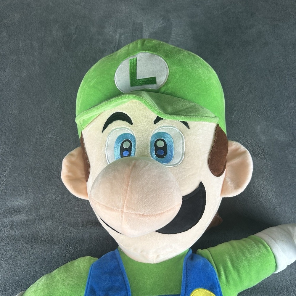 Luigi Plush Giant Jumbo Super Mario 40" Licensed Nintendo 2024 Clean